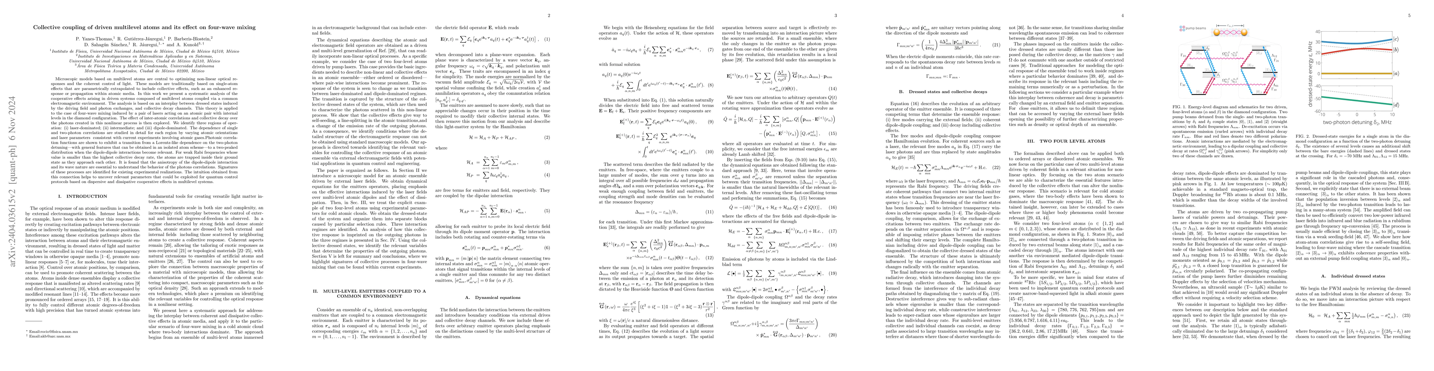 Thumbnail for Collective coupling of driven multilevel atoms and its effect on
  four-wave mixing