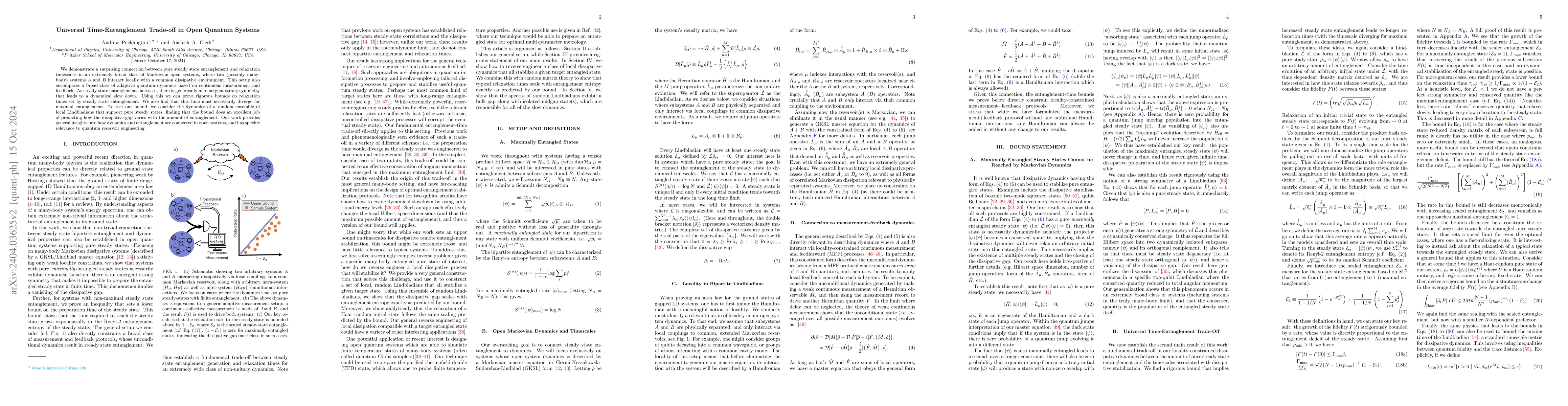 Thumbnail for Universal Time-Entanglement Trade-off in Open Quantum Systems