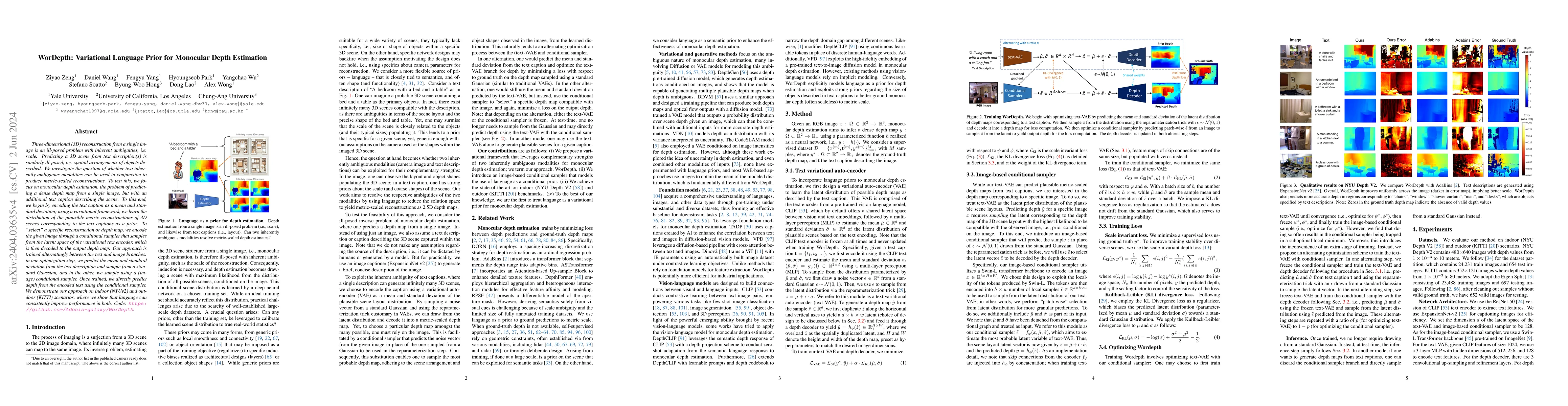 Thumbnail for WorDepth: Variational Language Prior for Monocular Depth Estimation