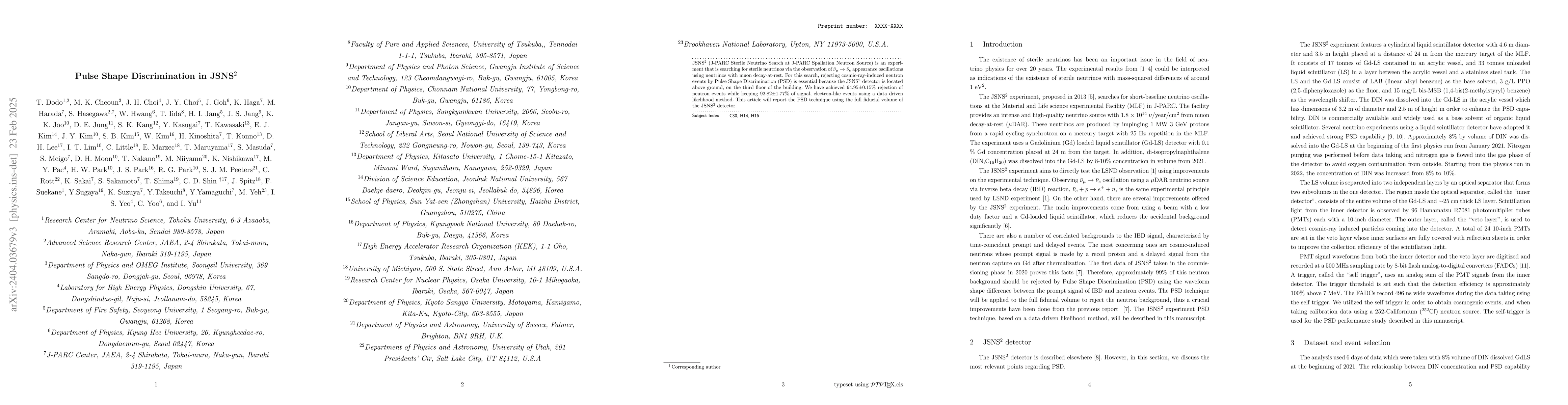 Thumbnail for Pulse Shape Discrimination in JSNS$^2$