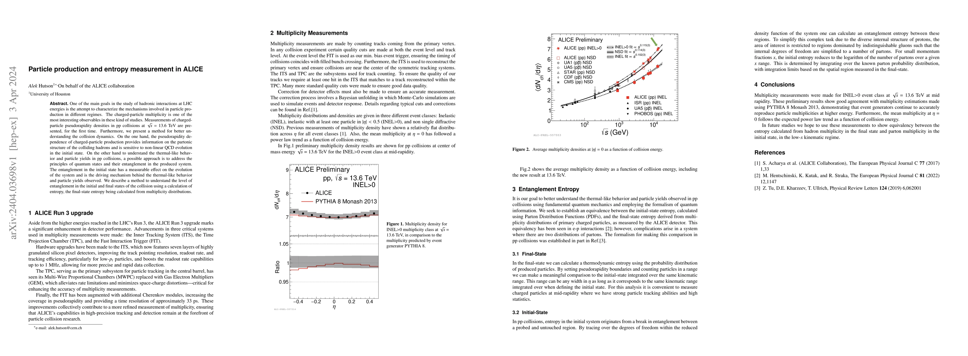 Thumbnail for Particle production and entropy measurement in ALICE