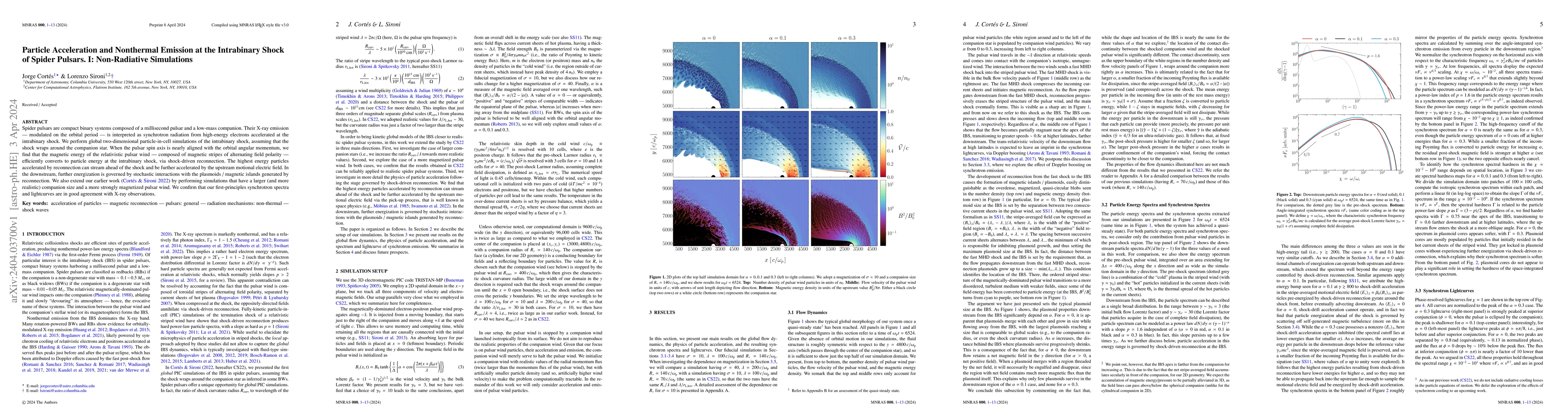Thumbnail for Particle Acceleration and Nonthermal Emission at the Intrabinary Shock
  of Spider Pulsars. I: Non-Radiative Simulations