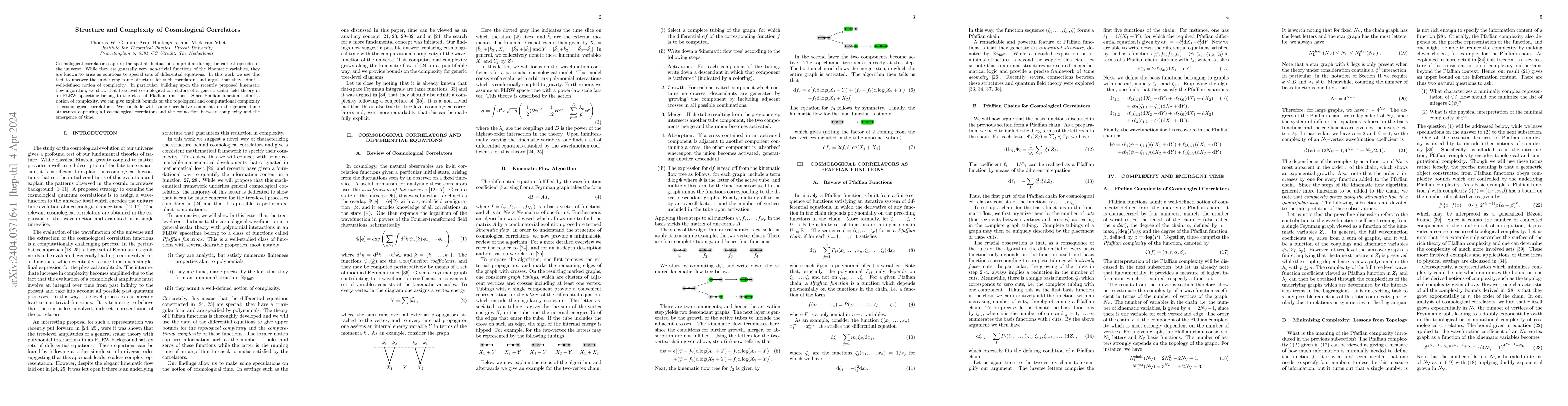 Thumbnail for Structure and Complexity of Cosmological Correlators