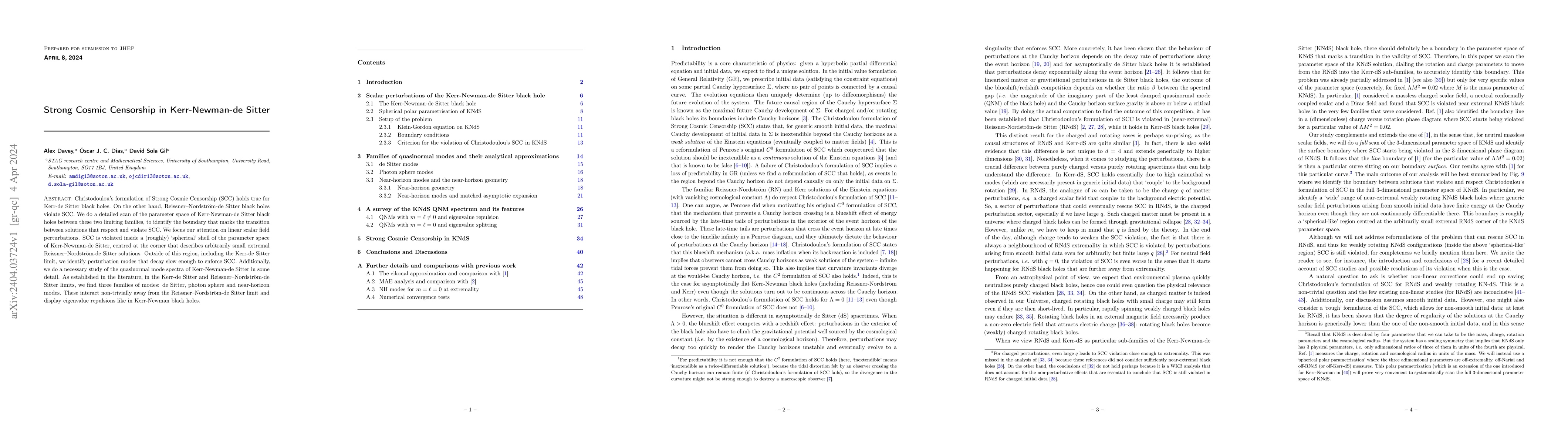 Thumbnail for Strong Cosmic Censorship in Kerr-Newman-de Sitter