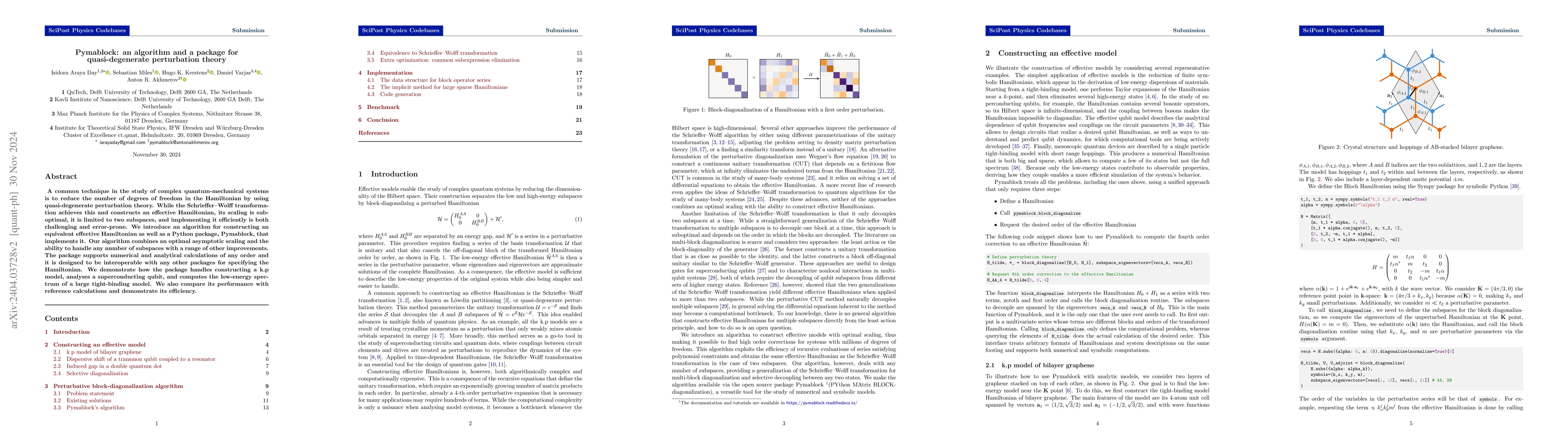 Thumbnail for Pymablock: an algorithm and a package for quasi-degenerate perturbation
  theory