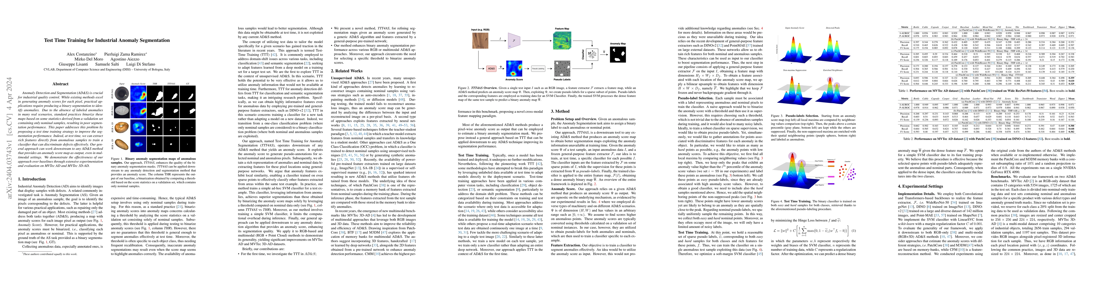 Thumbnail for Test Time Training for Industrial Anomaly Segmentation