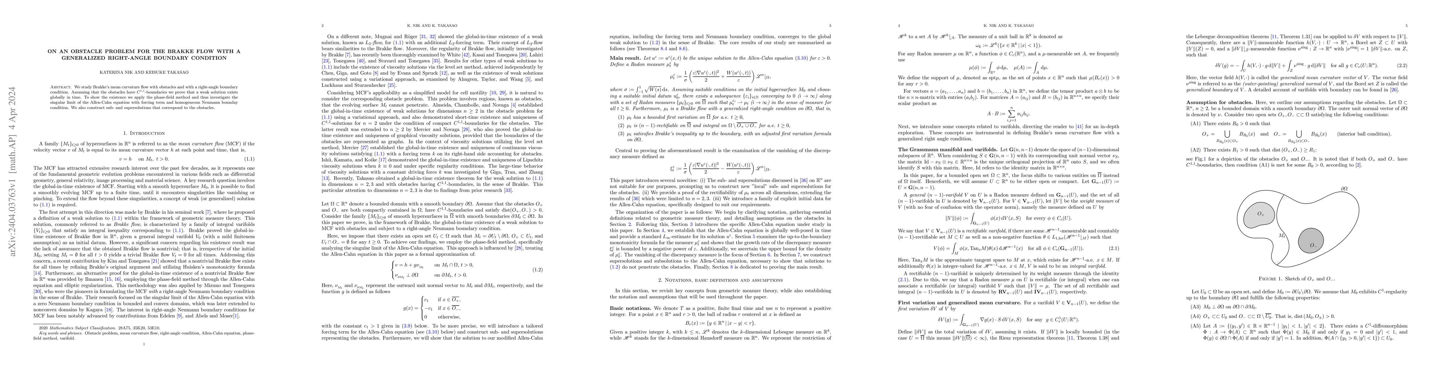 Thumbnail for On an obstacle problem for the Brakke flow with a generalized
  right-angle boundary condition