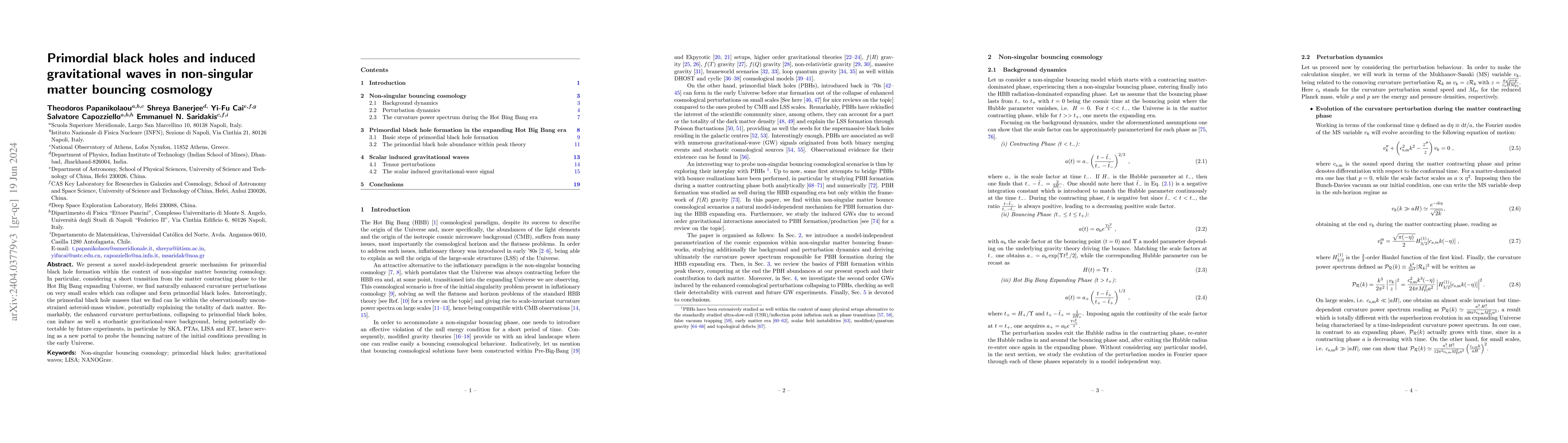 Thumbnail for Primordial black holes and induced gravitational waves in non-singular
  matter bouncing cosmology