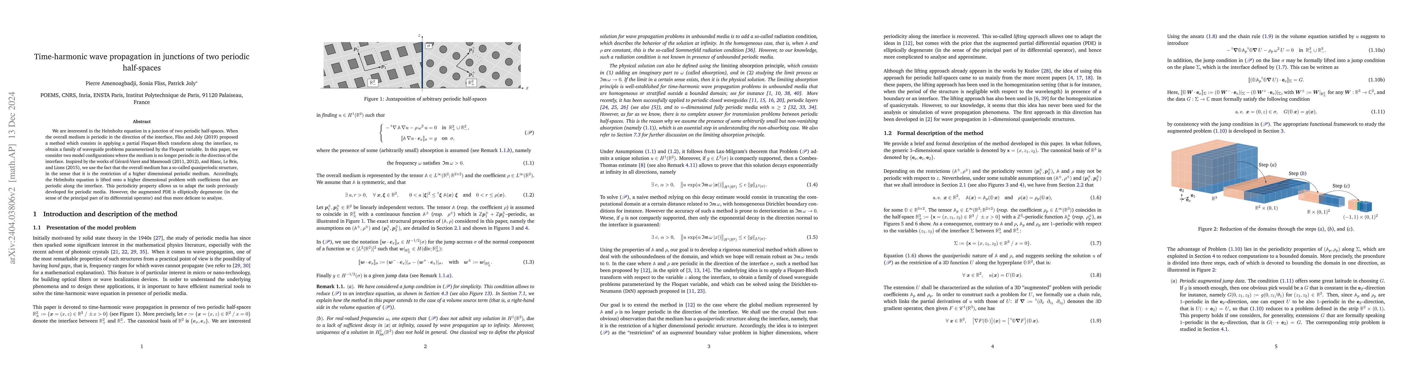 Thumbnail for Time-harmonic wave propagation in junctions of two periodic half-spaces