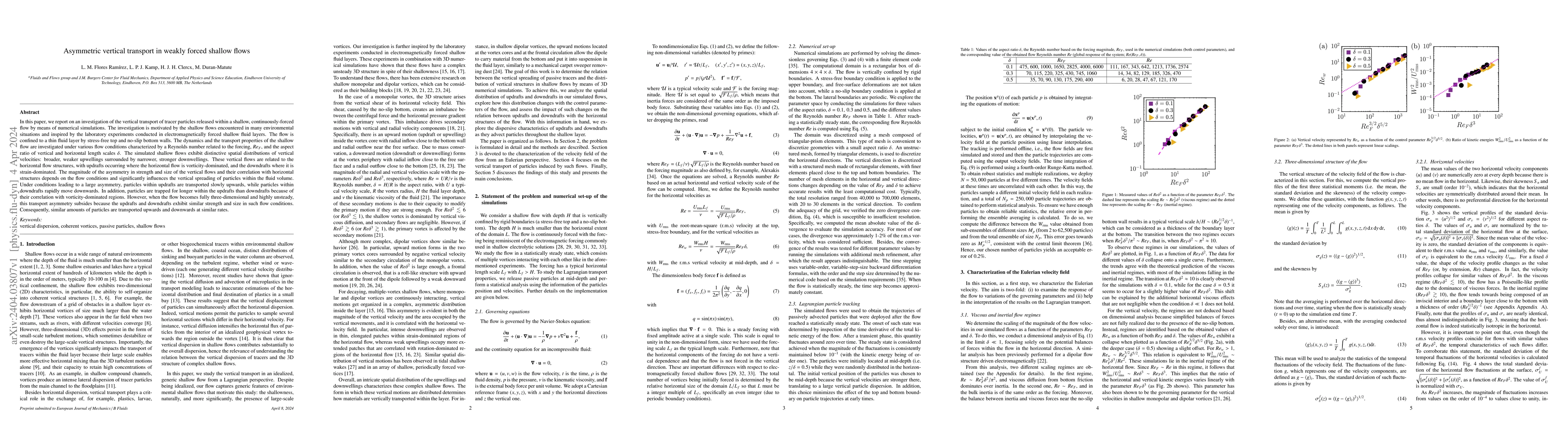 Thumbnail for Asymmetric vertical transport in weakly forced shallow flows