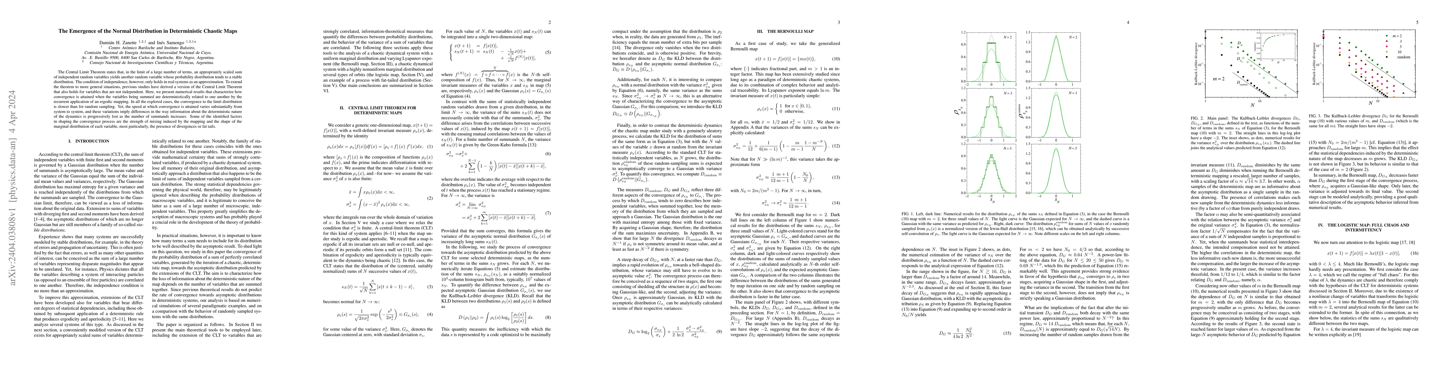 Thumbnail for The Emergence of the Normal Distribution in Deterministic Chaotic Maps