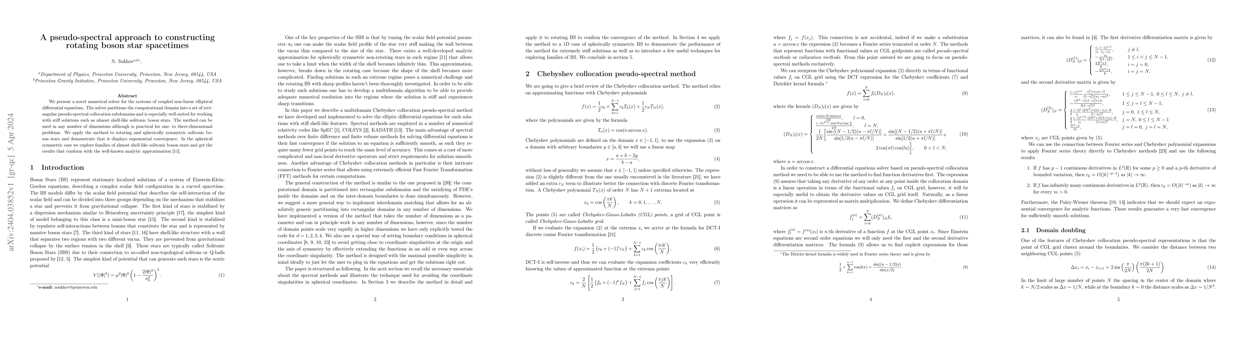 Thumbnail for A pseudo-spectral approach to constructing rotating boson star
  spacetimes