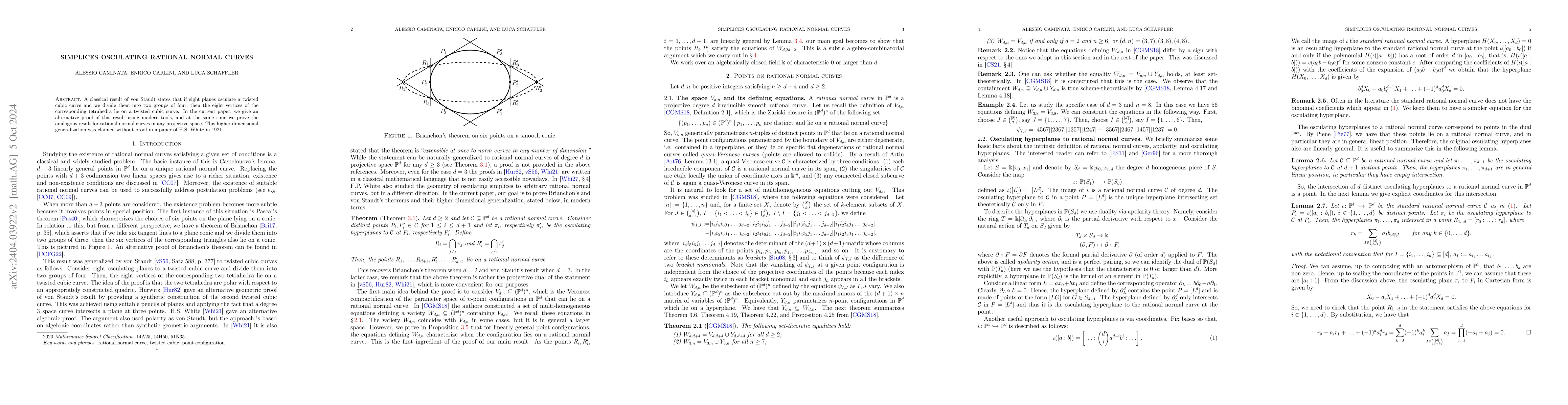 Thumbnail for Simplices osculating rational normal curves