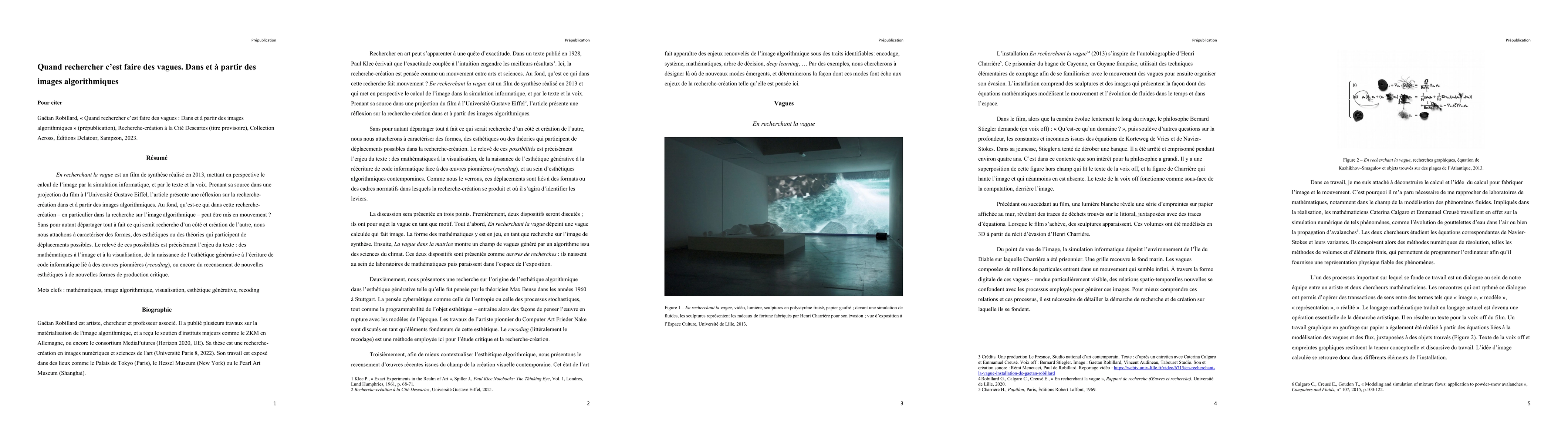 Thumbnail for Quand rechercher c'est faire des vagues : Dans et {\`a} partir des
  images algorithmiques