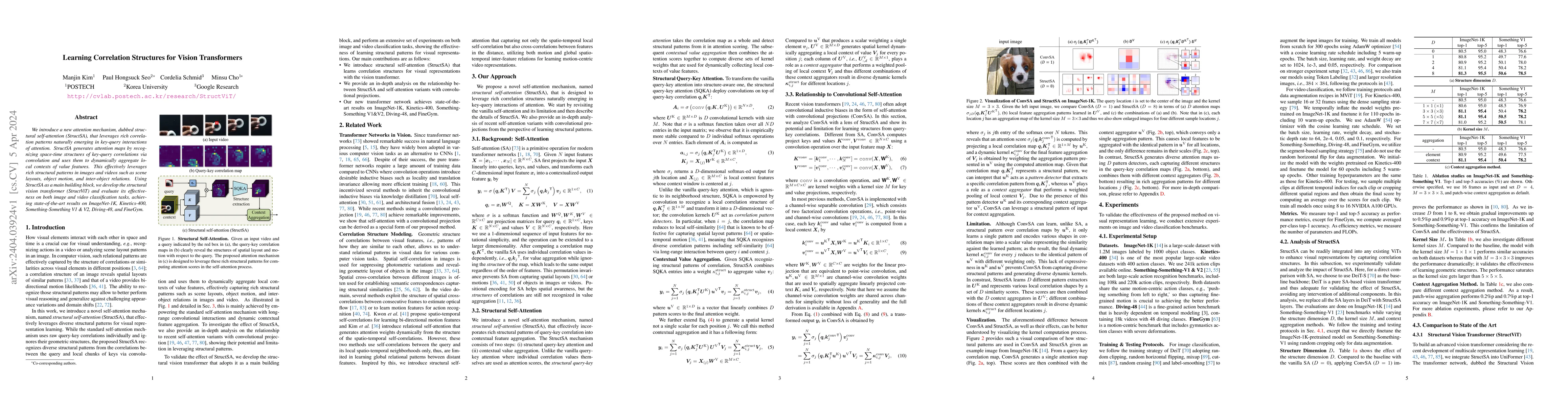 Thumbnail for Learning Correlation Structures for Vision Transformers