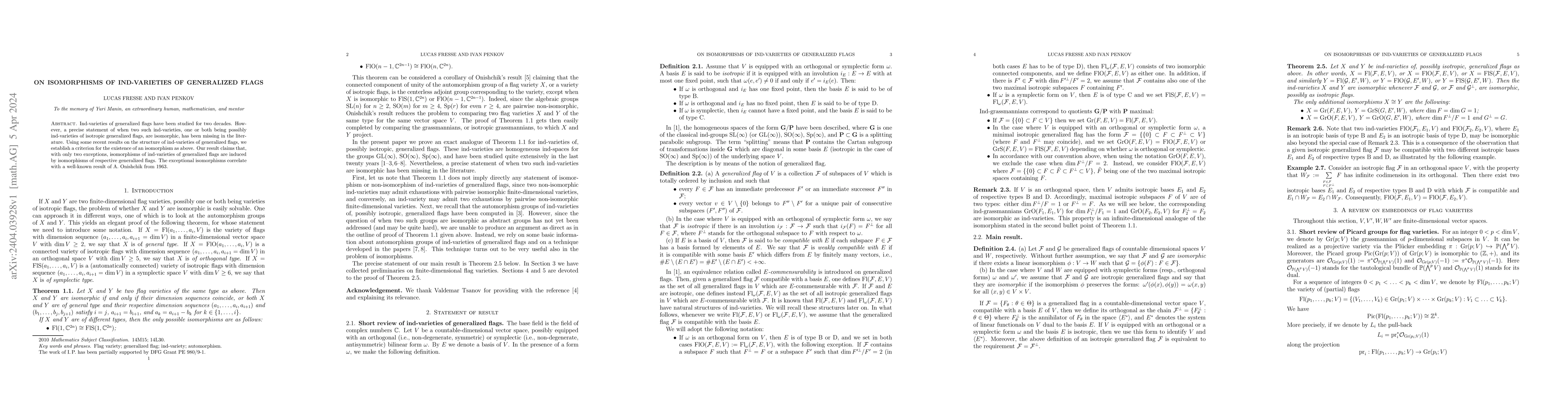 Thumbnail for On isomorphisms of ind-varieties of generalized flags