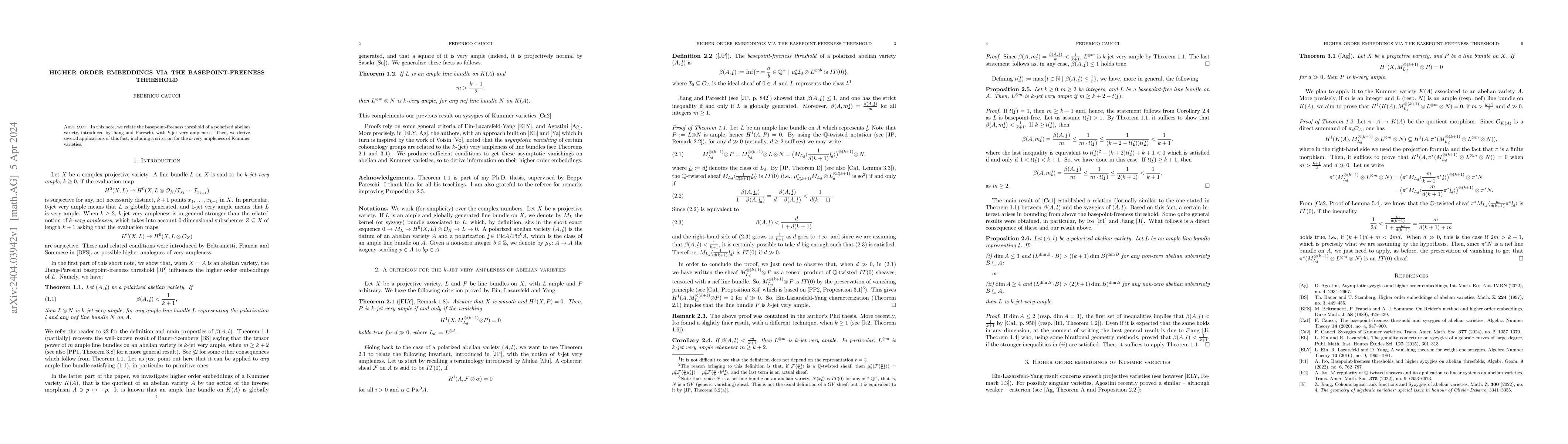 Thumbnail for Higher order embeddings via the basepoint-freeness threshold