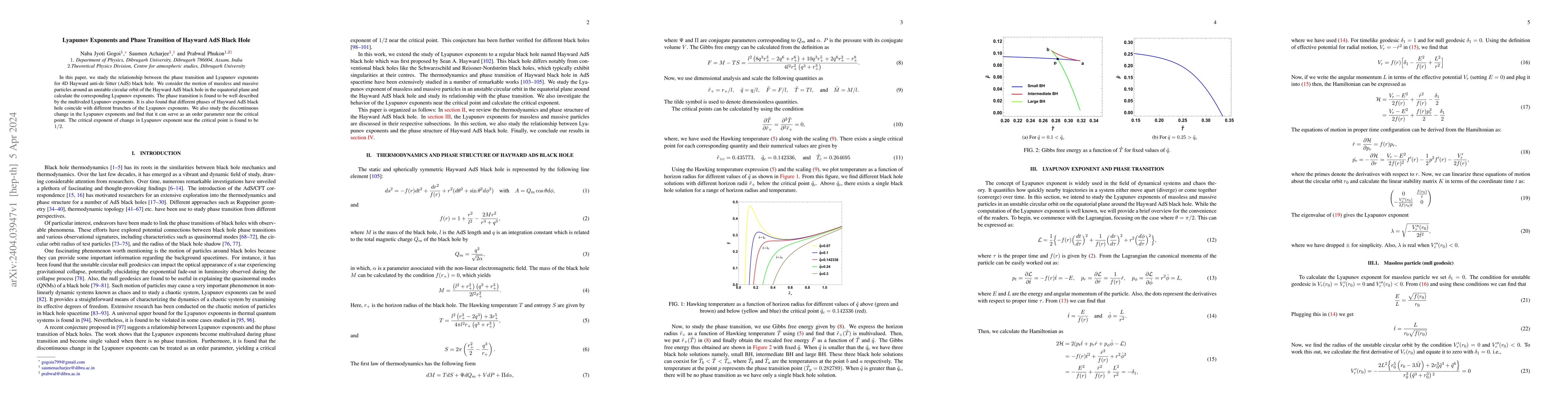 Thumbnail for Lyapunov Exponents and Phase Transition of Hayward AdS Black Hole