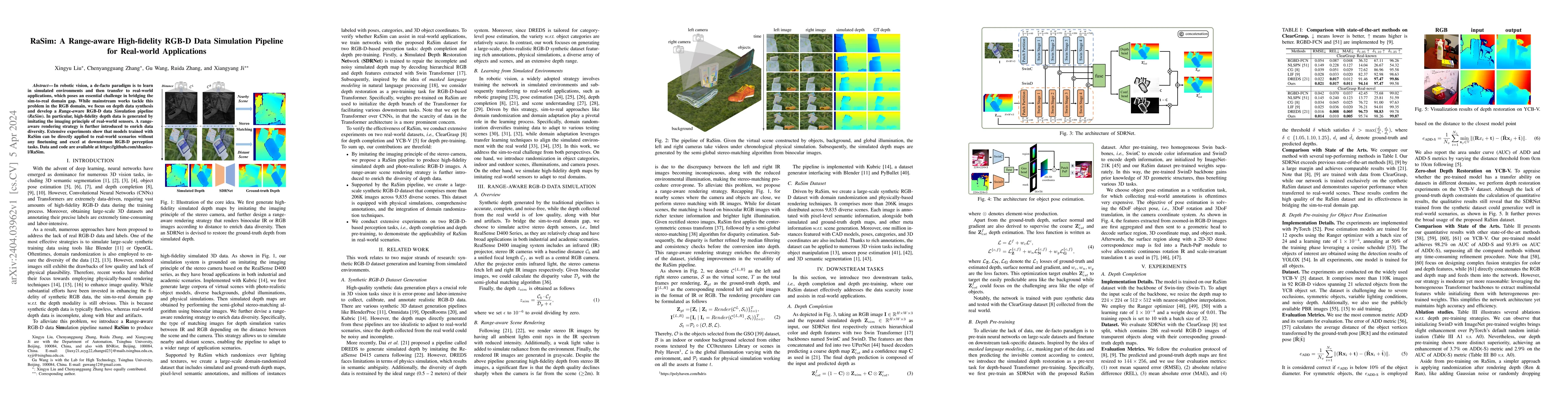 Thumbnail for RaSim: A Range-aware High-fidelity RGB-D Data Simulation Pipeline for
  Real-world Applications
