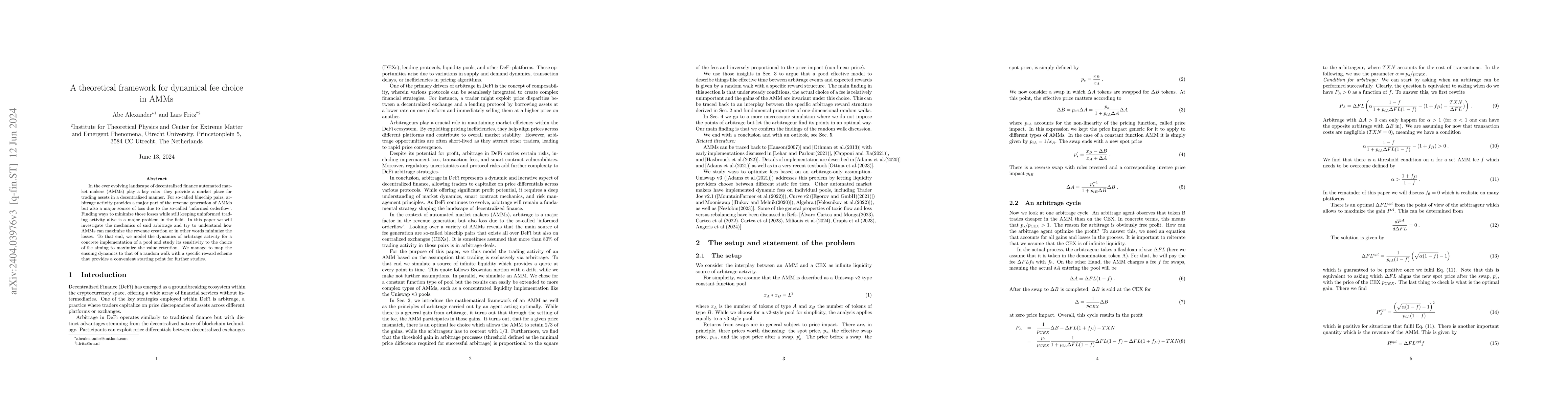 Thumbnail for A theoretical framework for dynamical fee choice in AMMs
