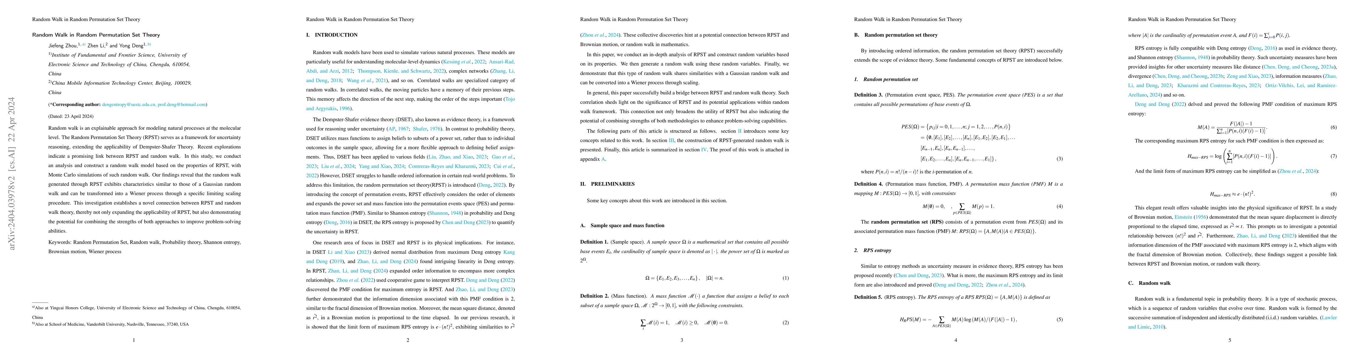 Thumbnail for Random Walk in Random Permutation Set Theory