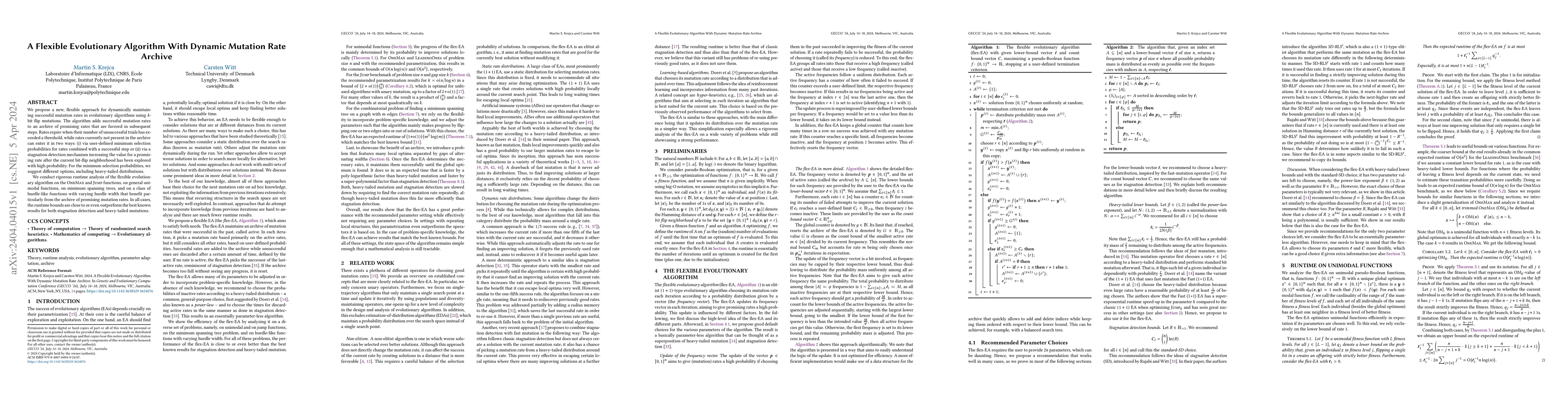Thumbnail for A Flexible Evolutionary Algorithm With Dynamic Mutation Rate Archive