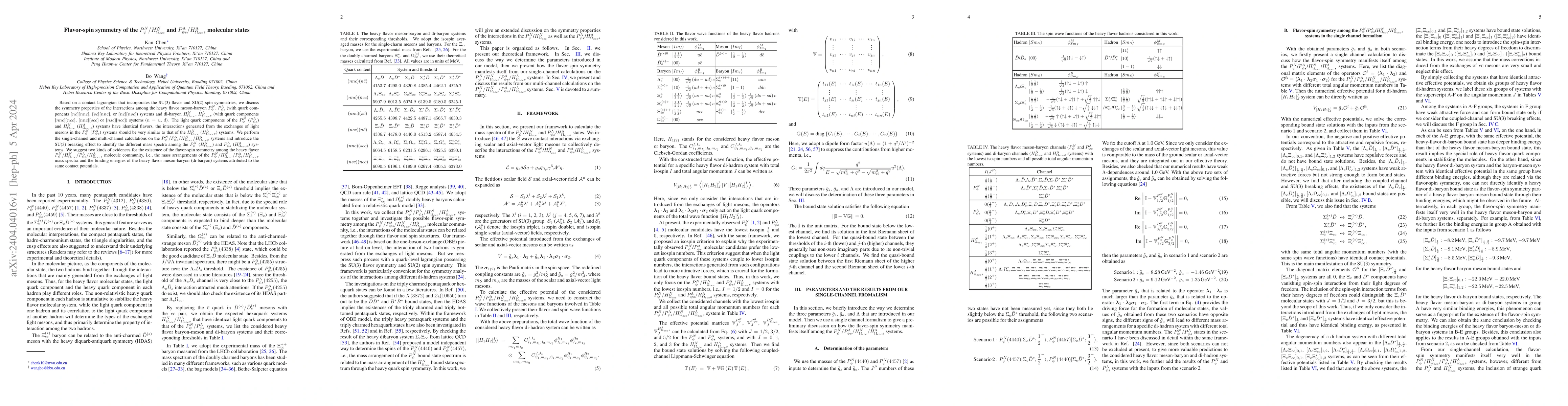 Thumbnail for Flavor-spin symmetry of the $P^N_{\psi}/H_{\Omega_{ccc}}^N$ and
  $P^\Lambda_{\psi s}/H^{\Lambda}_{\Omega_{ccc}s}$ molecular states