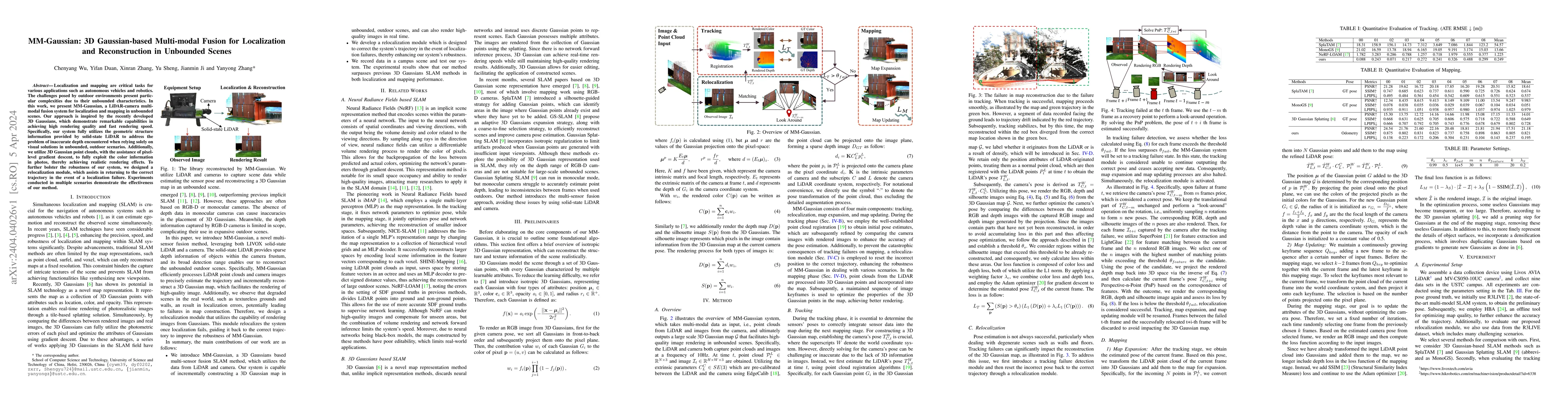 Thumbnail for MM-Gaussian: 3D Gaussian-based Multi-modal Fusion for Localization and
  Reconstruction in Unbounded Scenes