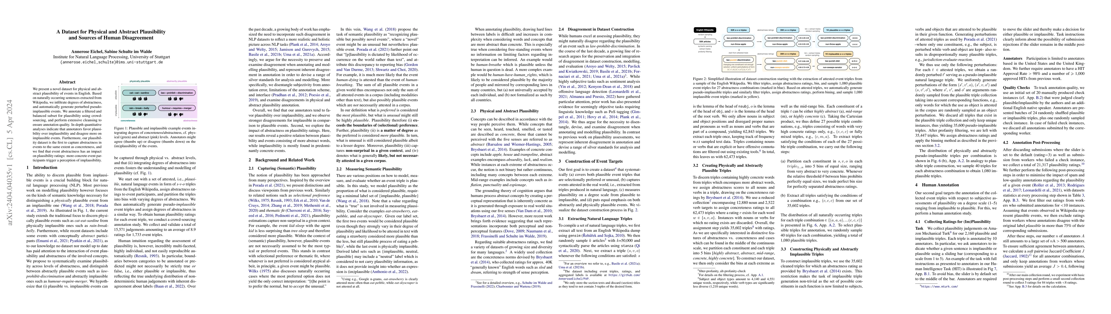 Thumbnail for A Dataset for Physical and Abstract Plausibility and Sources of Human
  Disagreement