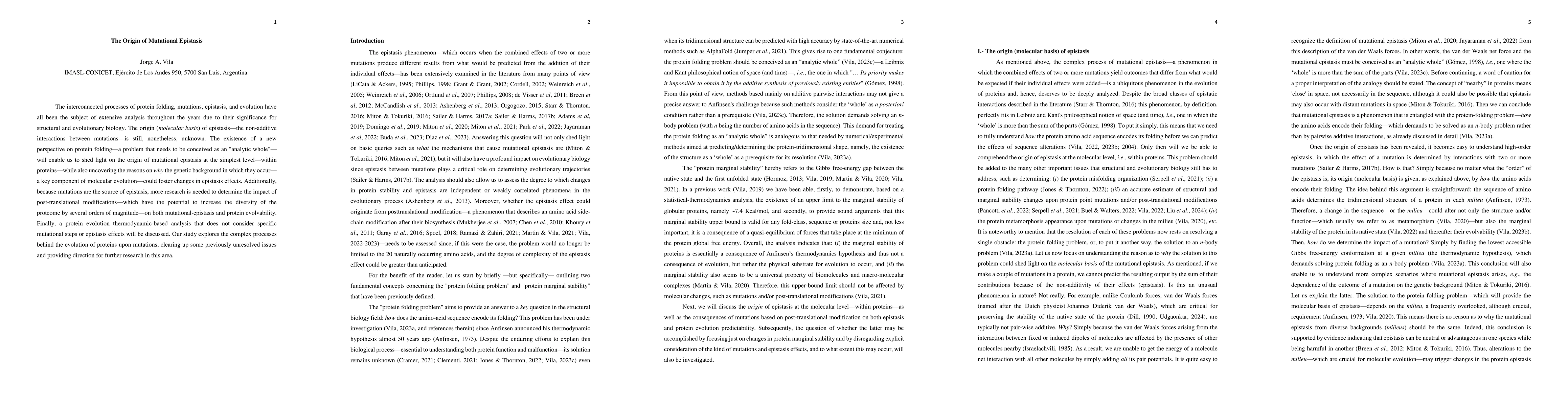 Thumbnail for The Origin of Mutational Epistasis