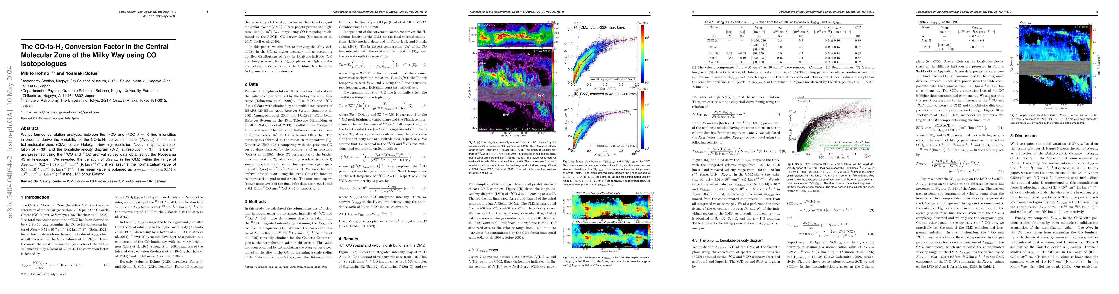 Thumbnail for The CO-to-H$_2$ Conversion Factor in the Central Molecular Zone of the
  Milky Way using CO isotopologues