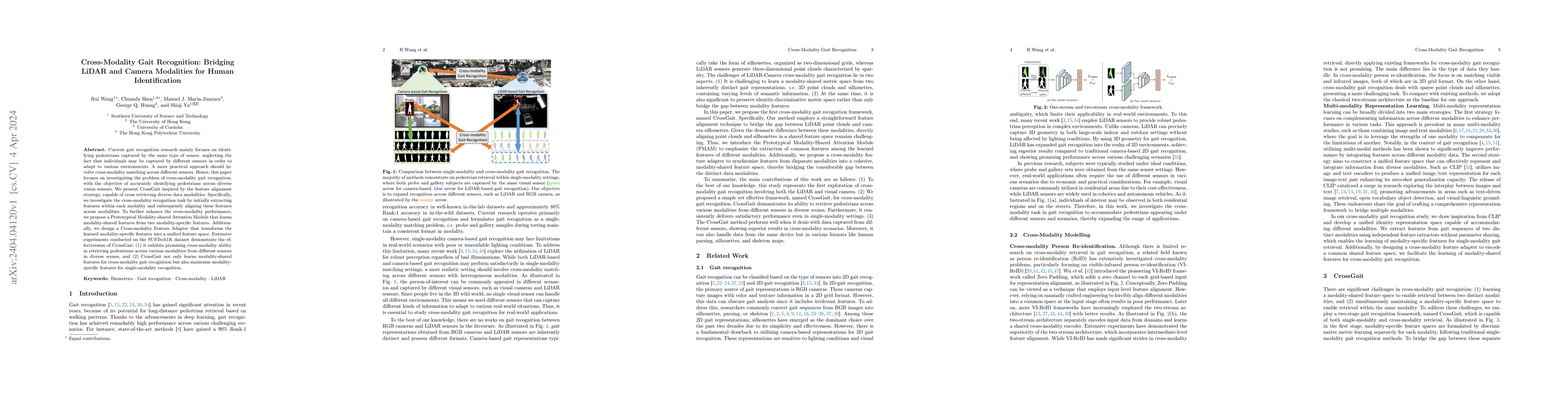 Thumbnail for Cross-Modality Gait Recognition: Bridging LiDAR and Camera Modalities
  for Human Identification