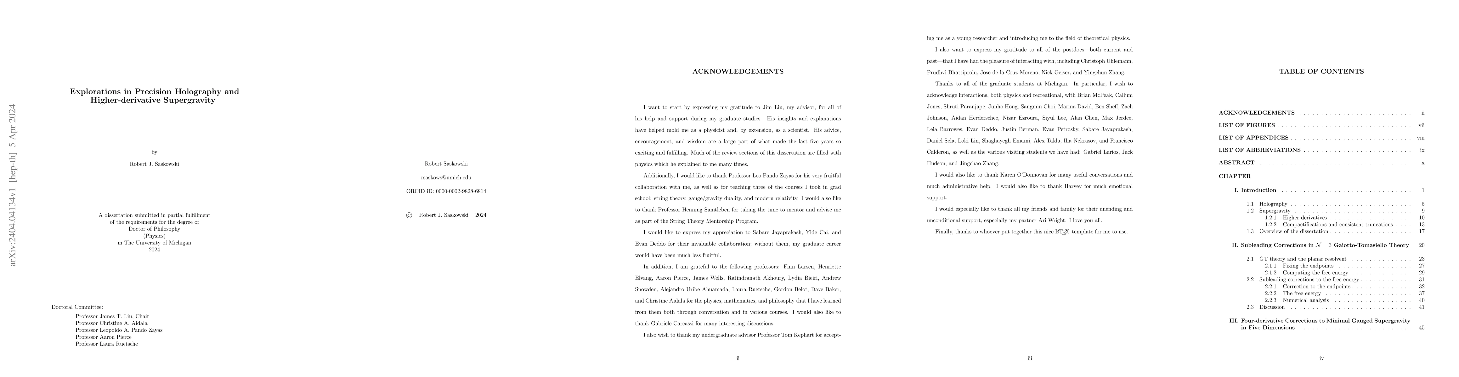 Thumbnail for Explorations in Precision Holography and Higher-derivative Supergravity