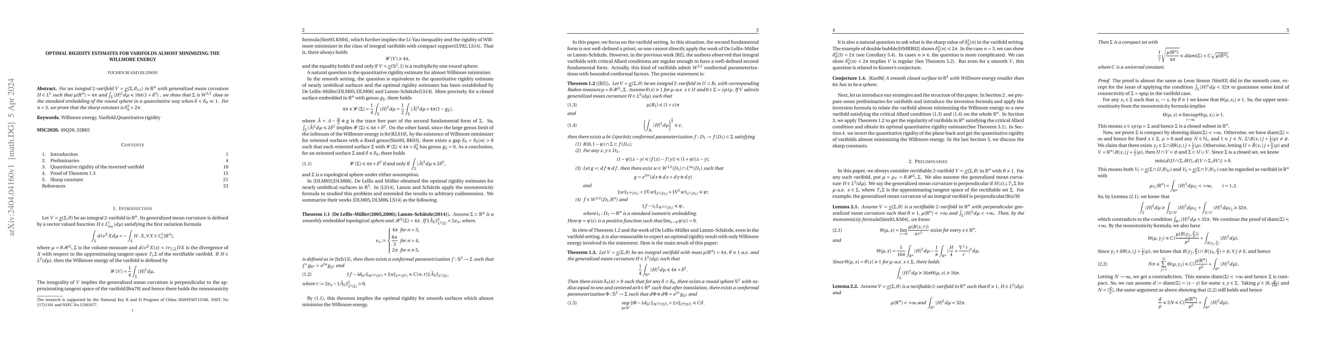 Thumbnail for Optimal rigidity estimates for varifolds almost minimizing the Willmore
  energy