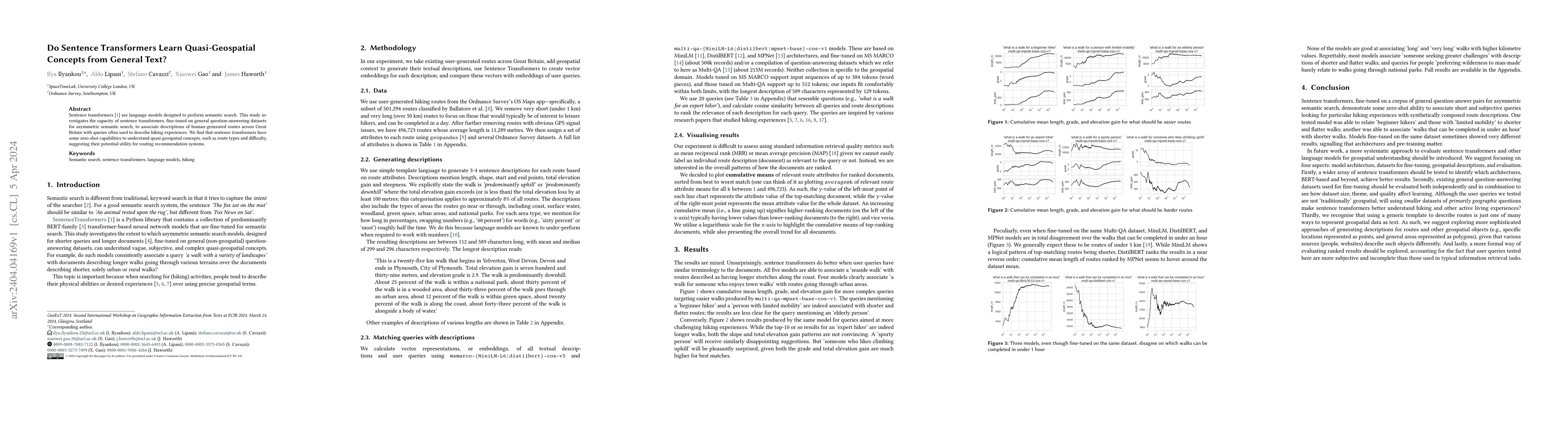Thumbnail for Do Sentence Transformers Learn Quasi-Geospatial Concepts from General
  Text?