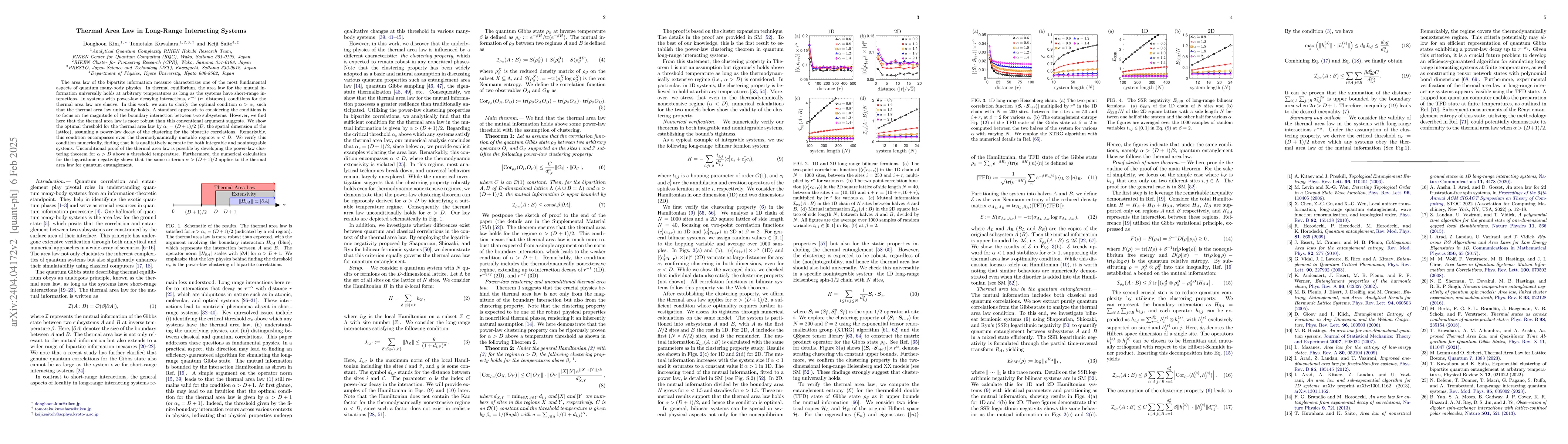 Thumbnail for Thermal Area Law in Long-Range Interacting Systems
