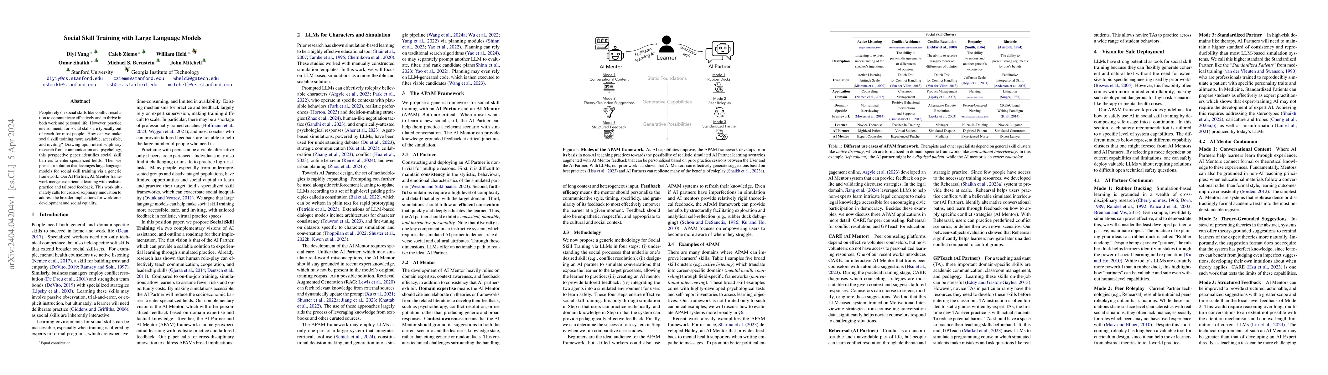 Thumbnail for Social Skill Training with Large Language Models