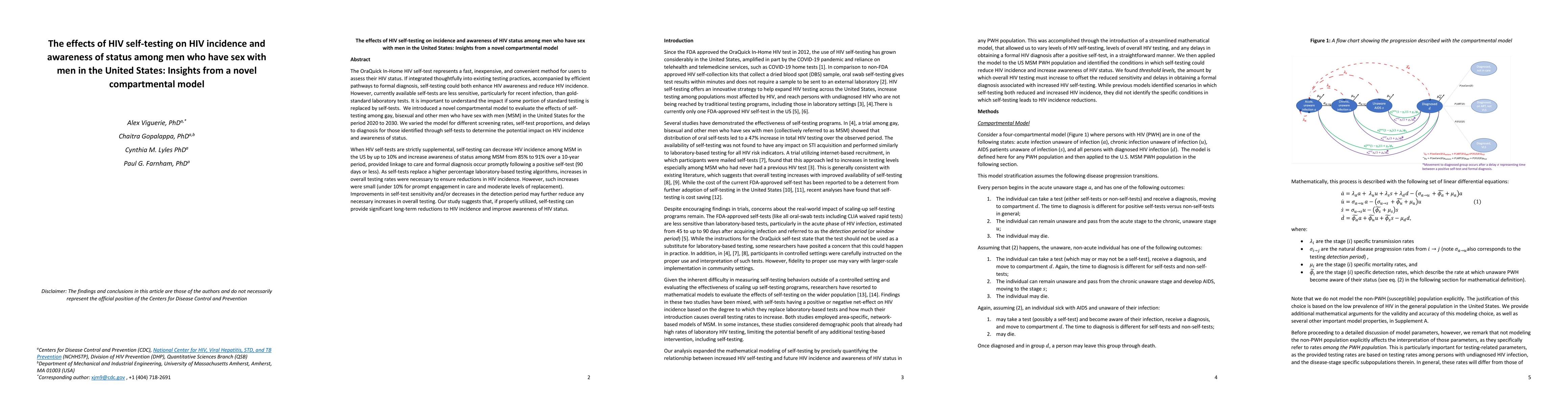 Thumbnail for The effects of HIV self-testing on HIV incidence and awareness of status
  among men who have sex with men in the United States: Insights from a novel
  compartmental model