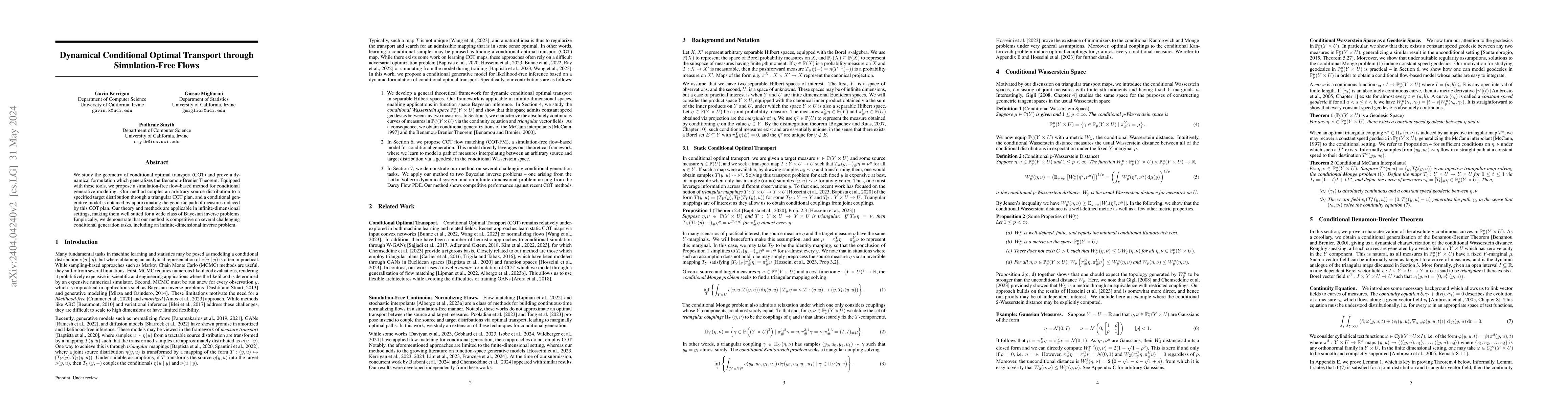 Thumbnail for Dynamic Conditional Optimal Transport through Simulation-Free Flows