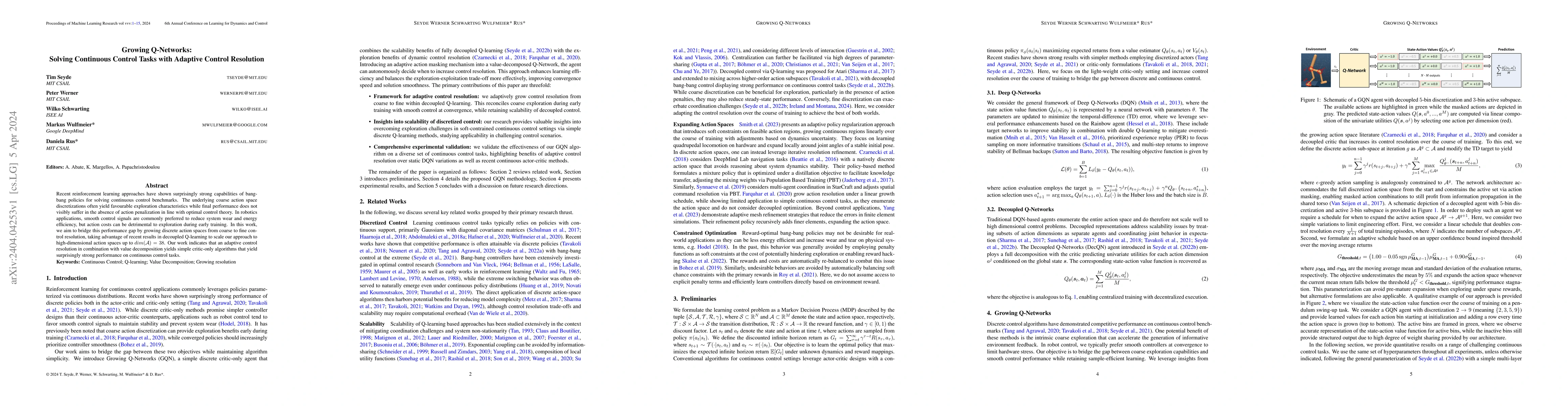 Thumbnail for Growing Q-Networks: Solving Continuous Control Tasks with Adaptive
  Control Resolution