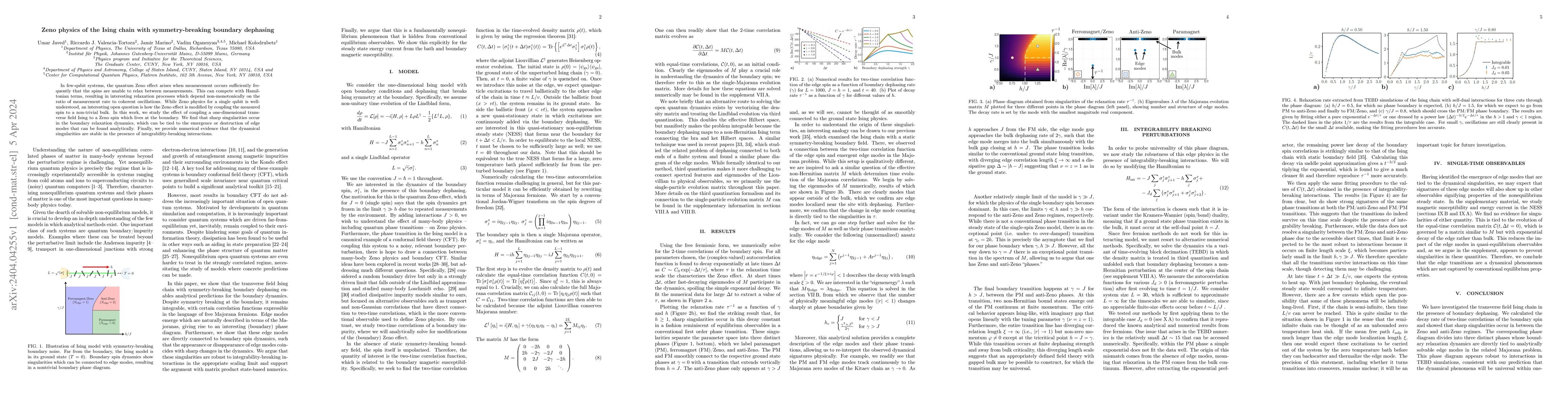 Thumbnail for Zeno physics of the Ising chain with symmetry-breaking boundary
  dephasing