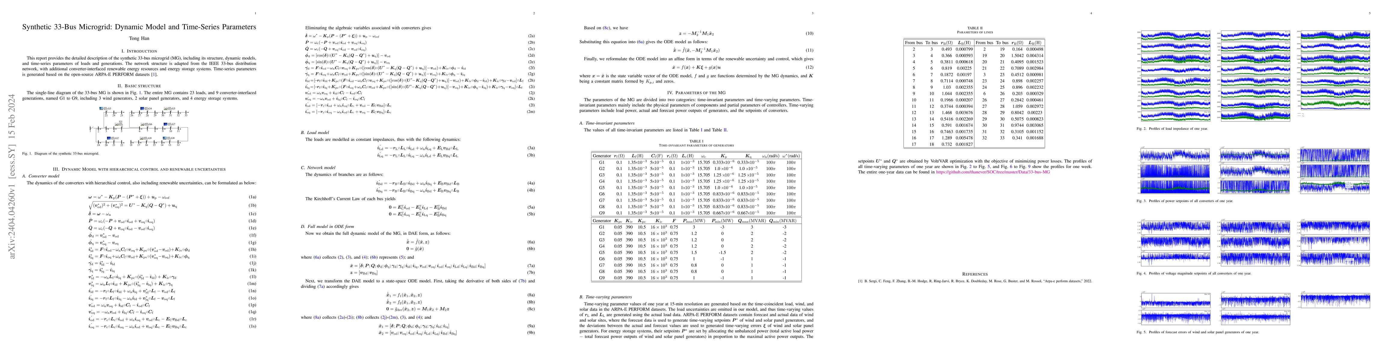 Thumbnail for Synthetic 33-Bus Microgrid: Dynamic Model and Time-Series Parameters