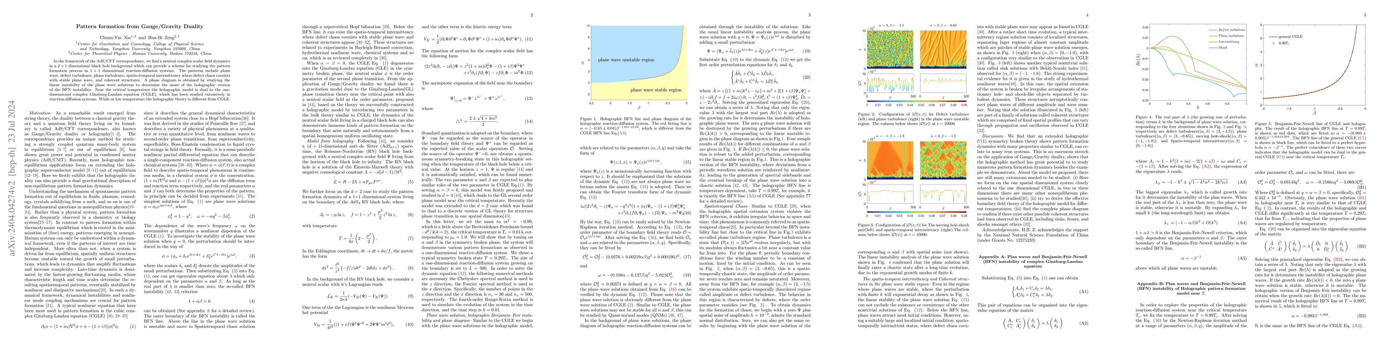 Thumbnail for Pattern formation from Gauge/Gravity Duality