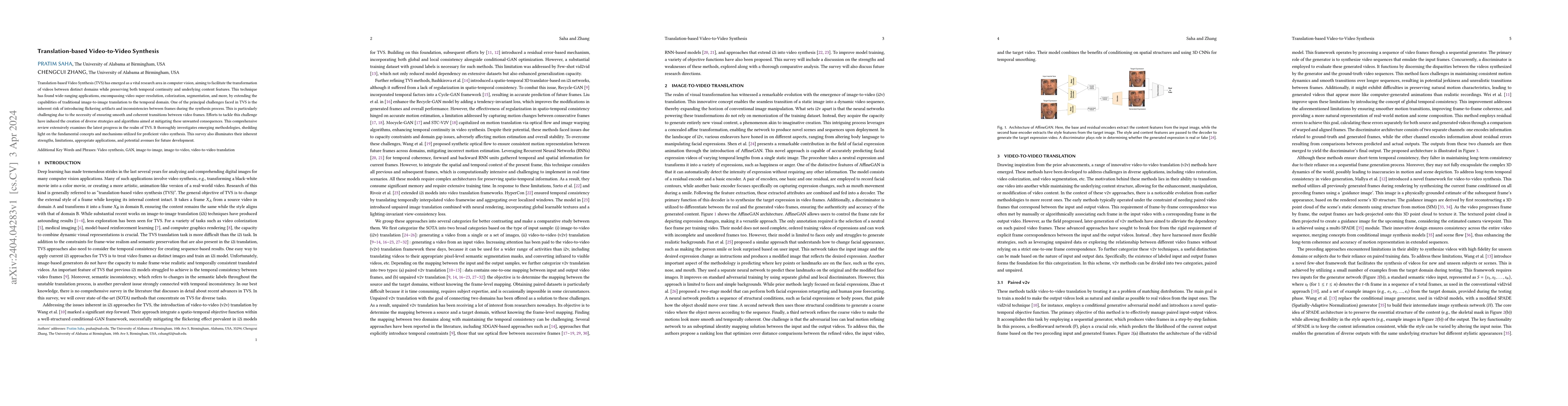 Thumbnail for Translation-based Video-to-Video Synthesis