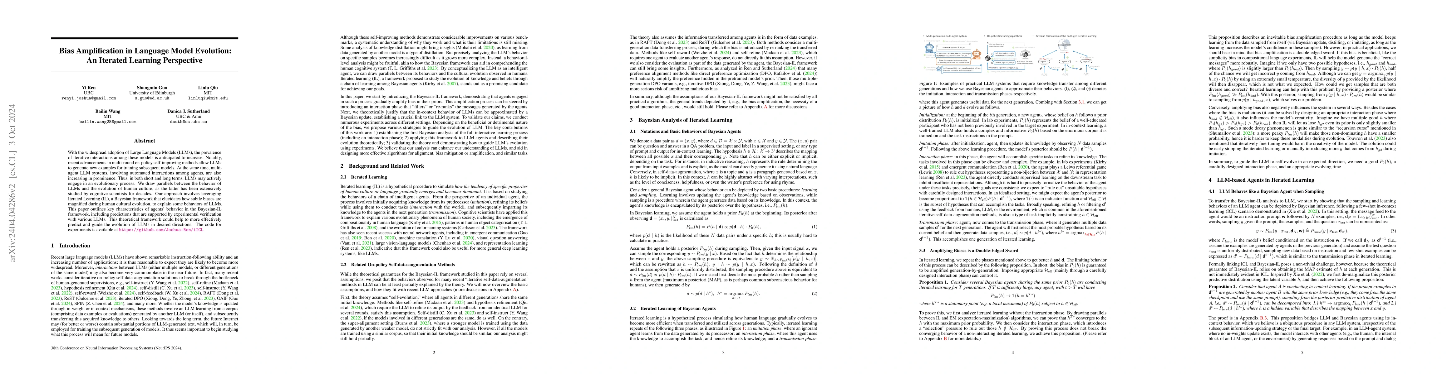Thumbnail for Language Model Evolution: An Iterated Learning Perspective