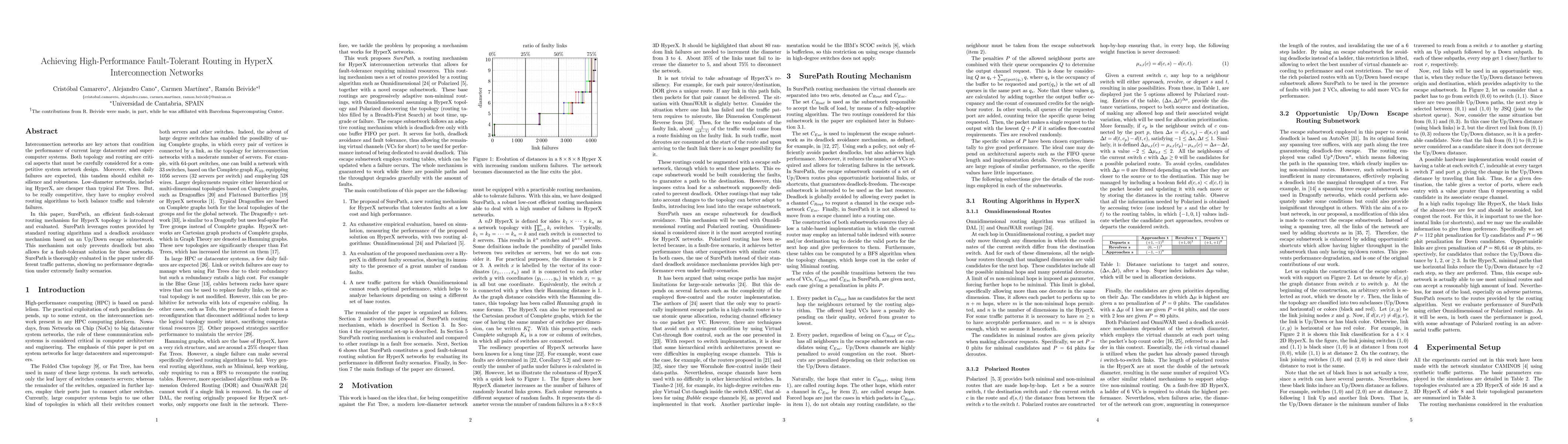 Thumbnail for Achieving High-Performance Fault-Tolerant Routing in HyperX
  Interconnection Networks