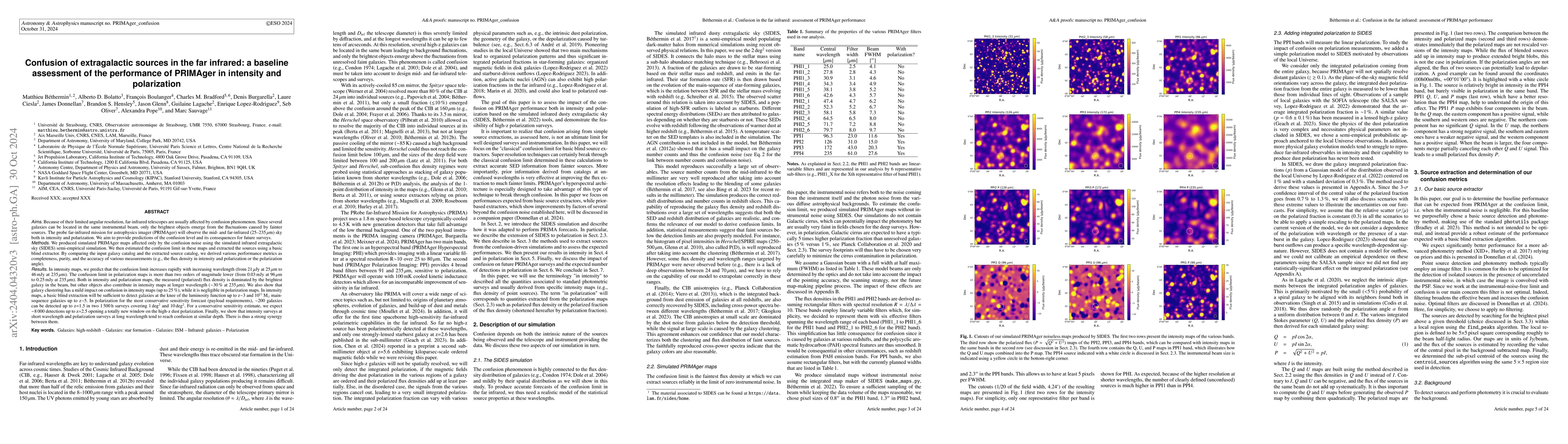 Thumbnail for Confusion of extragalactic sources in the far infrared: a baseline
  assessment of the performance of PRIMAger in intensity and polarization