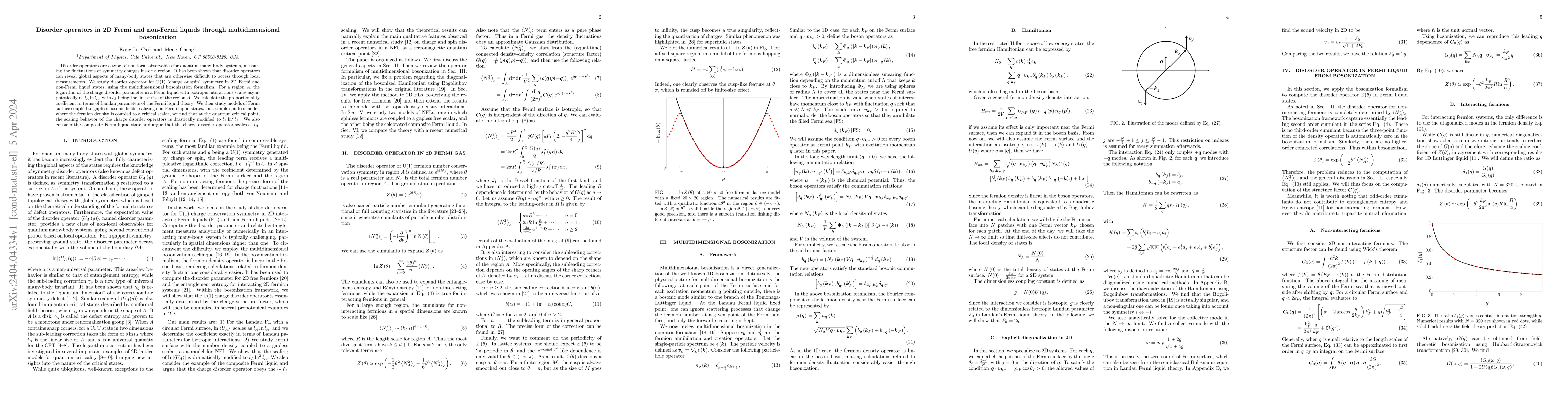 Thumbnail for Disorder operators in 2D Fermi and non-Fermi liquids through
  multidimensional bosonization