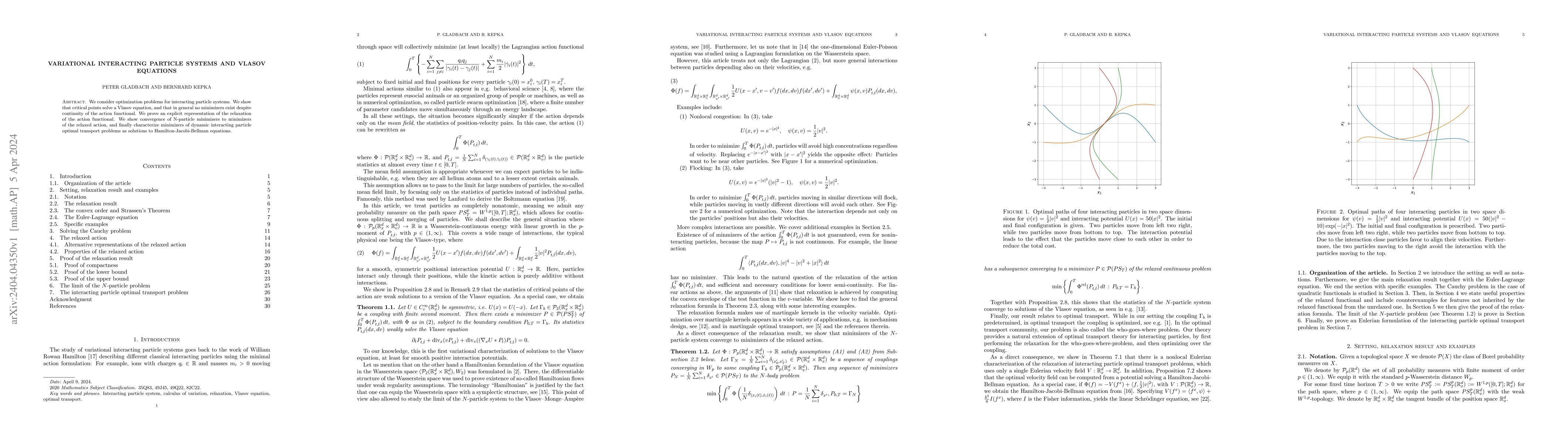 Thumbnail for Variational interacting particle systems and Vlasov equations