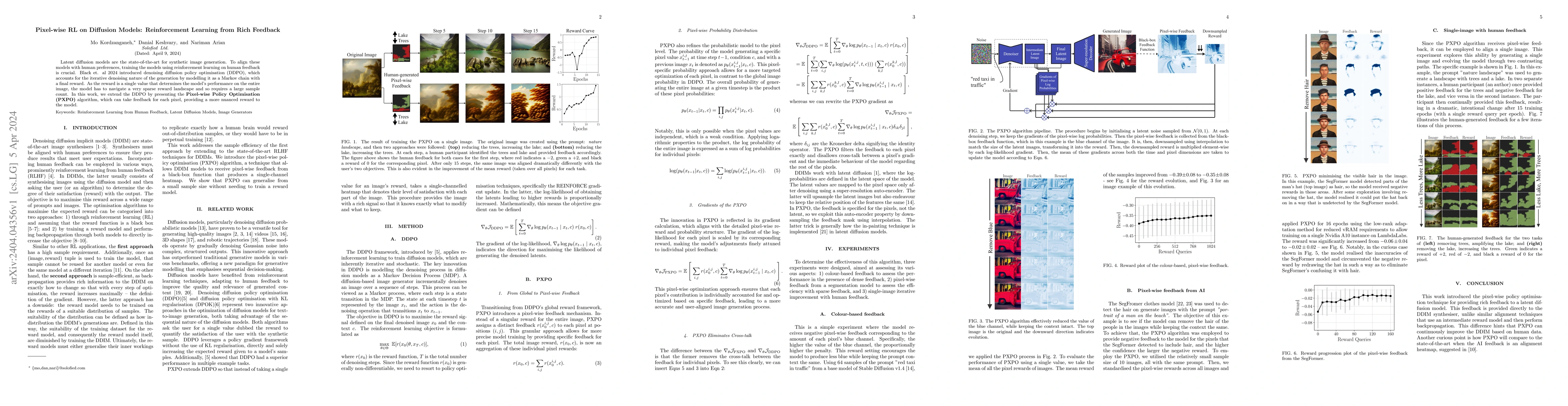Thumbnail for Pixel-wise RL on Diffusion Models: Reinforcement Learning from Rich
  Feedback